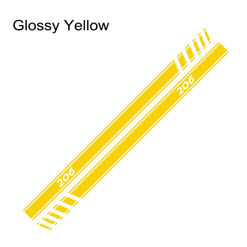Car Side Line Stickers Tuning Accessories Vinyl Film Decals for Peugeot 206 DIY Auto Sports Decal Graphics Wrap Accessories