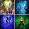 Лесная бабочка Эльф девушка 5D алмазная живопись подарок полный круглый дизайн домашний декор вышивка круглая дрель дисплей животный стежок