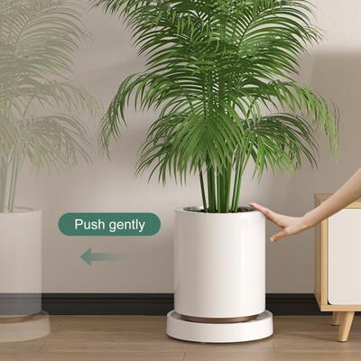 Поддон для цветочного горшка на колесиках Сверхпрочная подставка для растений с ящиком для хранения воды Перекатывающийся поднос для цветочного горшка для дома, сада, балкона, офиса