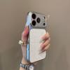 iPhone 17 Pro Max Искрящийся Алмаз Камелия Кожаная Текстура Ударопрочный Защитный Чехол