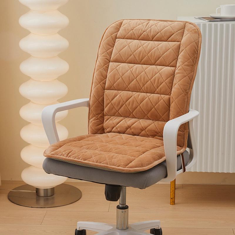 Heated Thickened Plush Seat Cushion & Backrest - Comfort & Warmth for Long Winter Sitting
