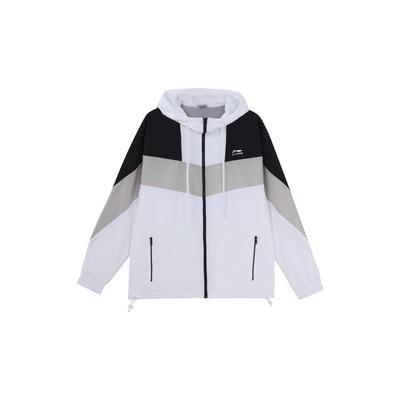Li Ning Коллекция спортивной моды Куртки Мужские Белый С капюшоном Умеренный Другое AFDQ045-1
