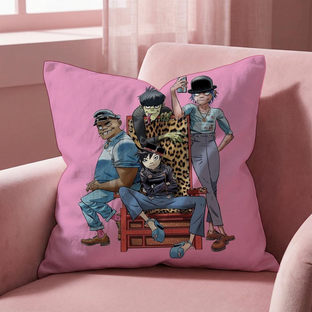 Band Cool G-Gorillaz Cushion Cover Multi-Scene Pillow Cover for Home & Car - Reversible, Soft & Durable for Daily Use