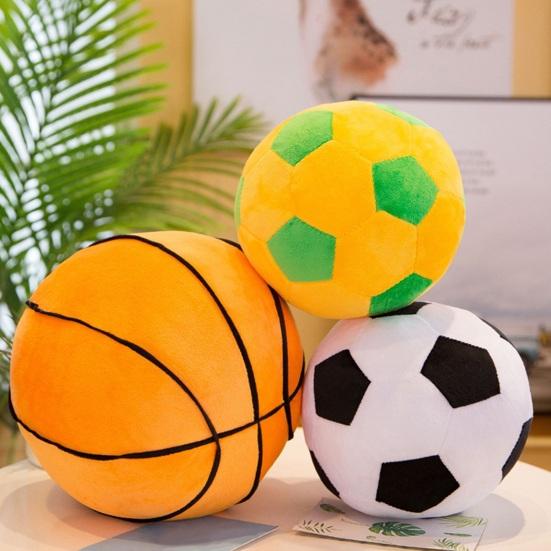 Баскетбольная плюшевая игрушка, футбольная плюшевая 3D мягкая спортивная подушка, мяч, футбольная кукла, украшение для спальни, домашнего офиса, дети