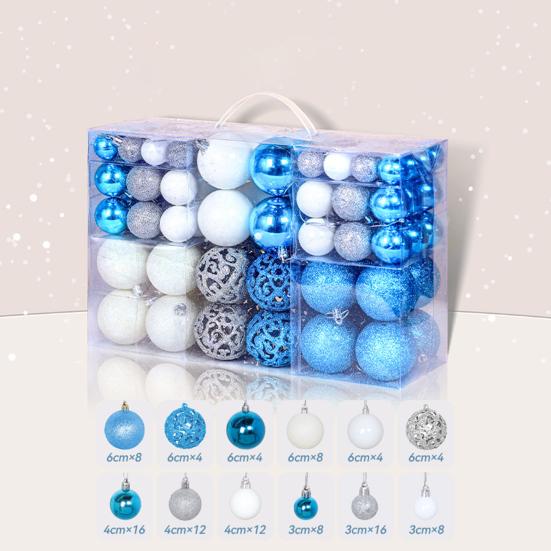 Yousheng 100 Pcs Christmas Balls Ornaments Plastic Shatterproof Hanging Balls Decoration for Xmas Tree Holiday Home Party Decor