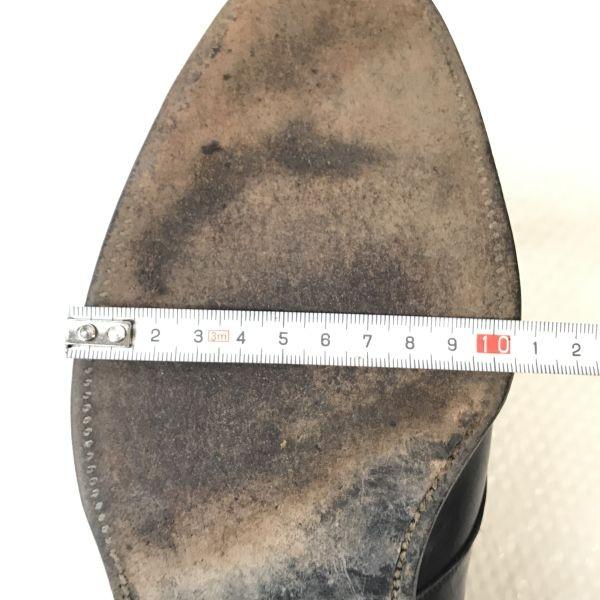 Ainsley Blake 1864 Англия Винтажные кожаные оксфорды с U-образным мыском 9.5 28.0 Черные туфли(ИСПОЛЬЗОВАЛ)