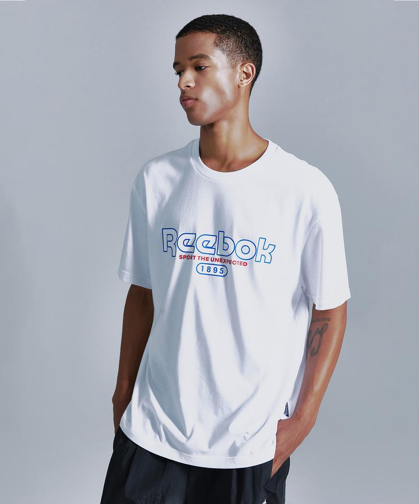 Reebok Базовая графическая футболка - Белая