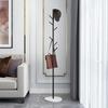 Iron Floor Coat Rack with Marble Accent - Elegant Bedroom Furniture, Storage for Clothes, Caps & Accessories, Metal Shelf
