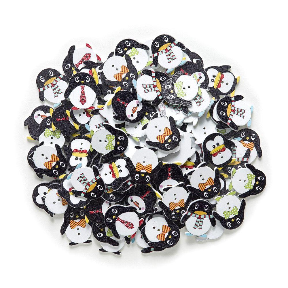 DIY Penguin Design Sewing Handwork Decor Apparel Sewing Crafts Sewing Accessories Buttons