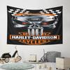"Дизайн с черепом Harley-Davidson и флагами" Узор Настенное панно Декоративное панно для дома в спальню и гостиную