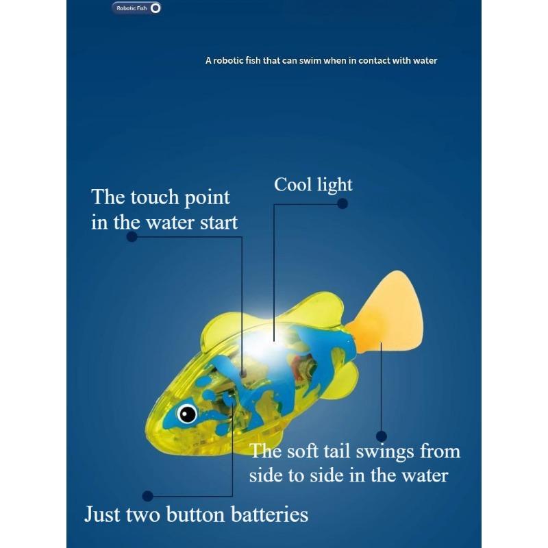 Electronic Pet Sensing Light Shower Interactive Swimming Water Fish Children's Toy Holiday Gift