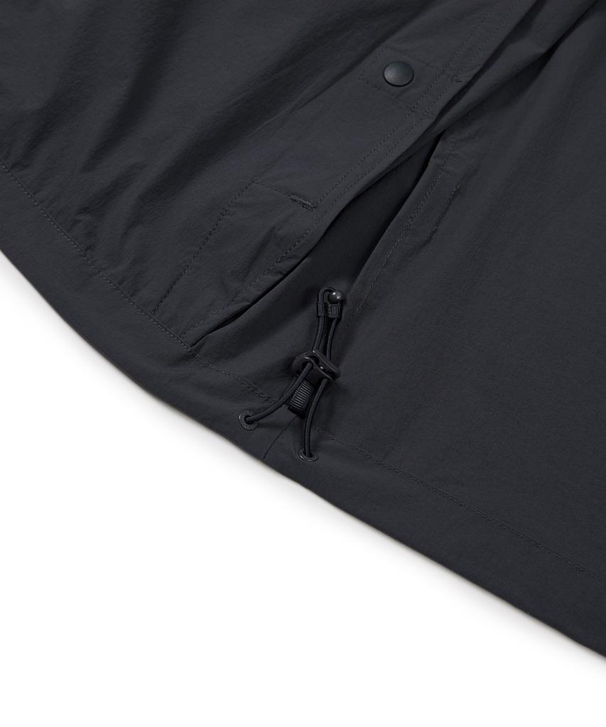 Snowpeak Apparel Тонкая технологичная ветровка с воротником-стойкой, из тканого материала, цвет Угольно-синий (S24Mmswb34)