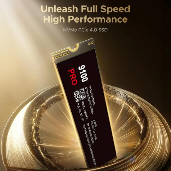 9100 PRO M.2 SSD PCIe 4.0 NVMe TLC SSD Высокая скорость передачи 1 ТБ/2 ТБ/4 ТБ Внутренний твердотельный накопитель для геймера, технического специалиста