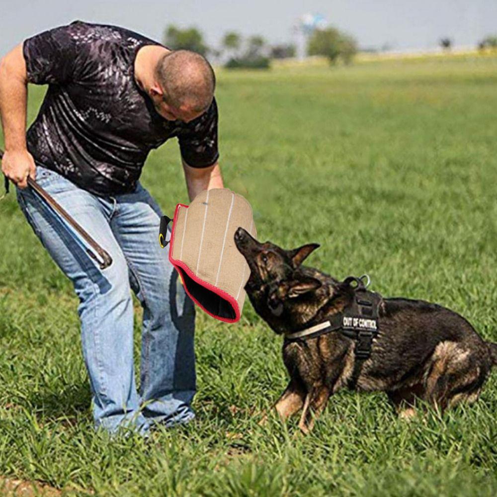 resistant With Handle Jute Dog Bite Pillow Dog Training Sleeve Arm Protection Cover Dog Bite Sleeve