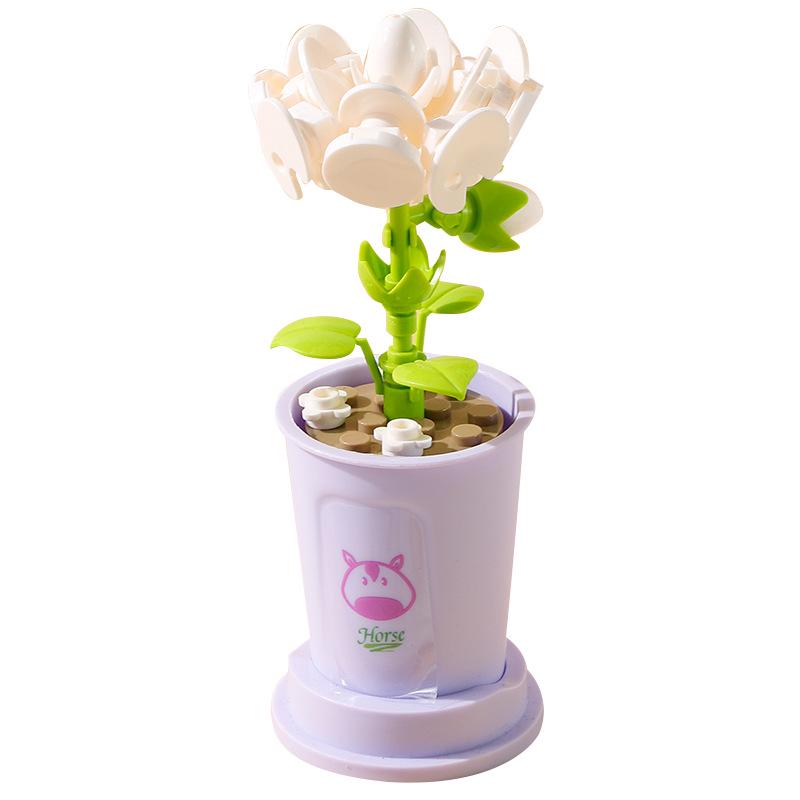 Совместимые строительные блоки: Букет комнатных растений с цветами и суккулентами от Lele Brothers - Детские игрушки и уличный киоск для женщин