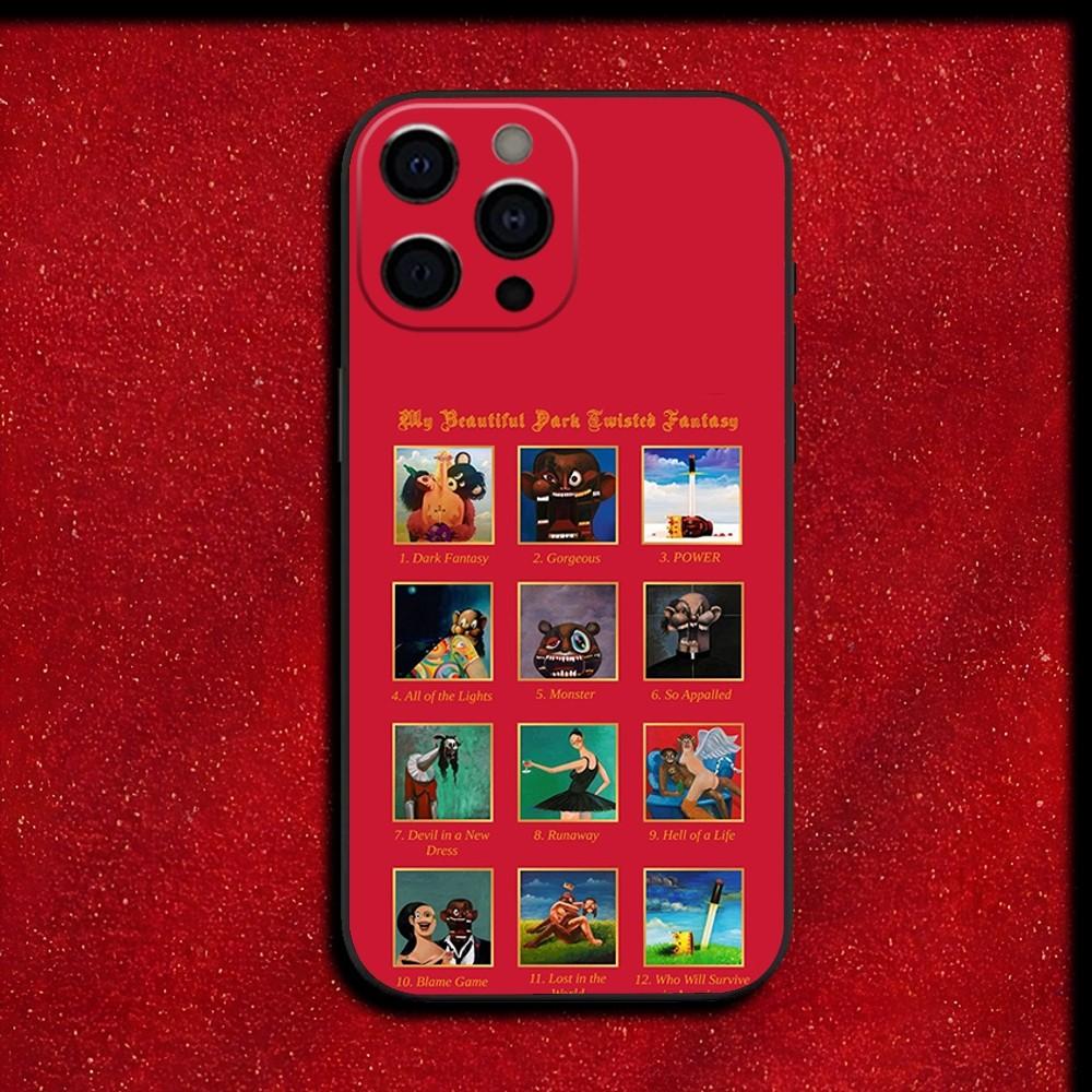 Rapper Funny K-Kanye West Phone Case For iPhone 16,15,14,13,12,11,Pro,X,XS,Max,XR,Plus,Mini Soft Black Cover