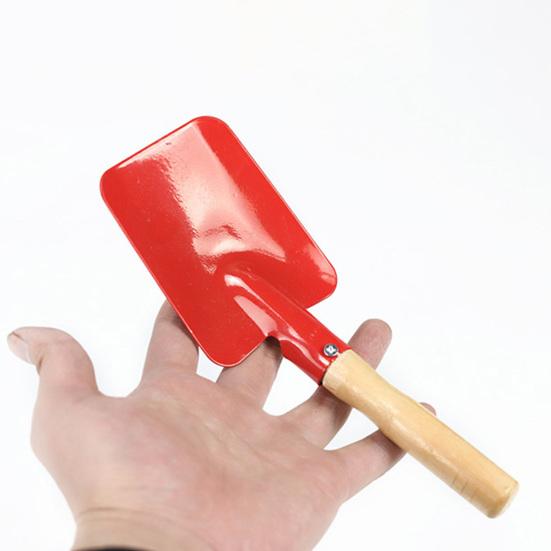 3Pcs/Set Kids Beach Sand Toy Wooden Handle Iron Shovel Rake Spade Toddlers Outdoor Summer Beach Digging Gardening Tools