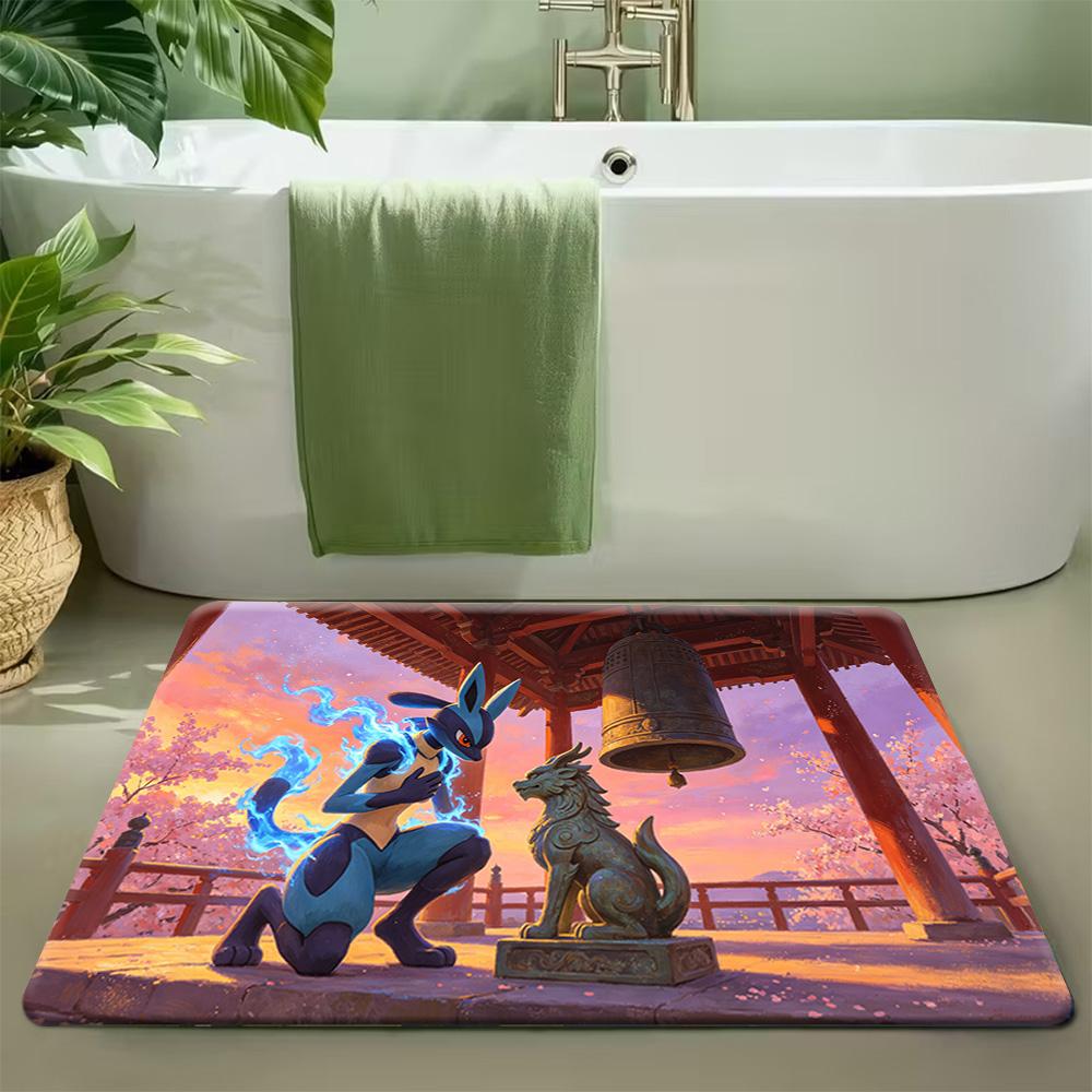Pokemon Starters & Mimikyu Print Non-Slip Floor Mat Doormat