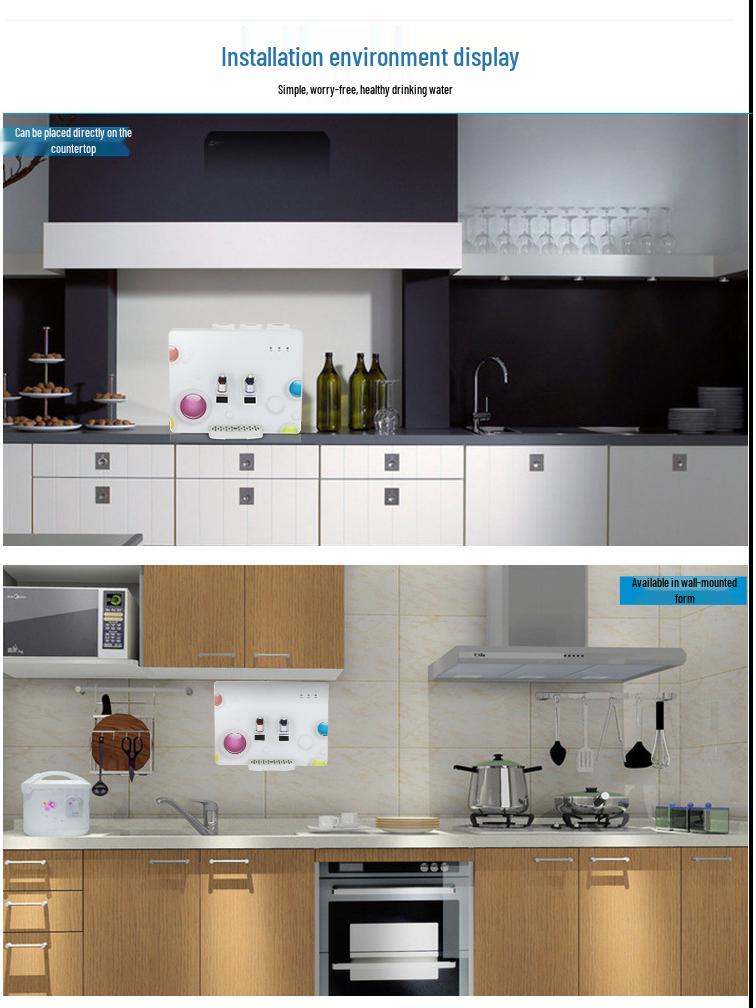 Wall-Mounted 4-Stage RO Reverse Osmosis Water Purifier with Heating for Direct Drinking