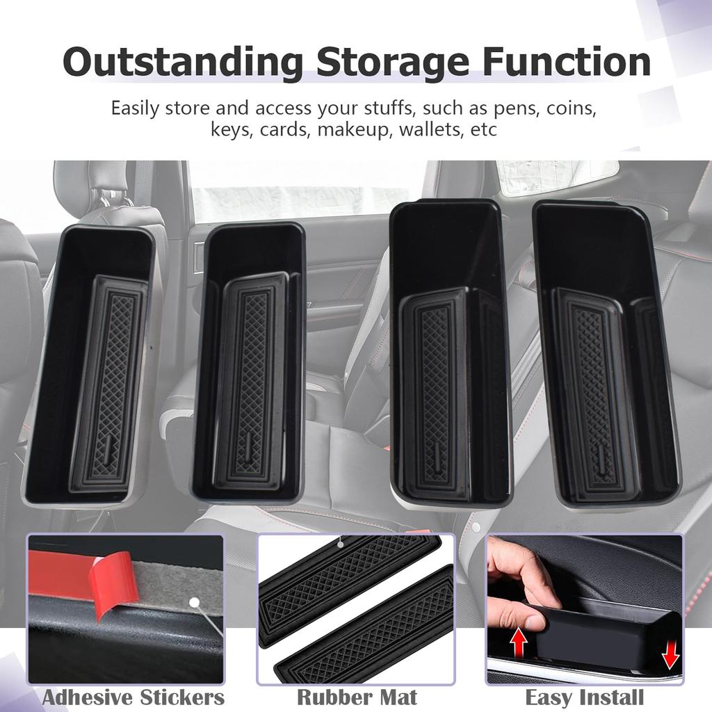 Door Handle Pocket Organizer for Ford Edge 2025 2025 2025 2025 2025 Door Tray Storage Box Phone Container Car Armrest Organizer