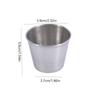 12PCS/SET Stainless Steel Barbecue Dipping Cup 304 Stainless Steel Seasoning Dish  Barbecue Season