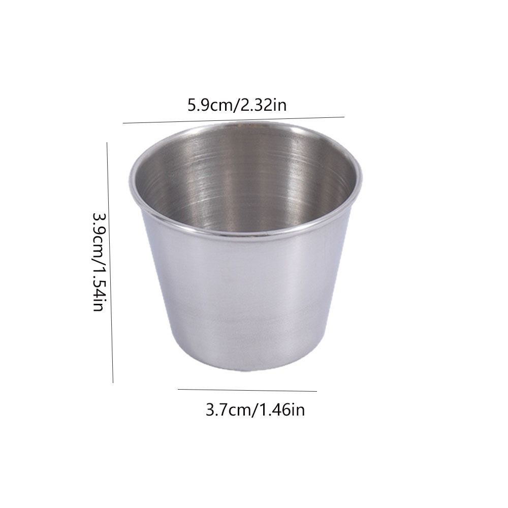 12PCS/SET Stainless Steel Barbecue Dipping Cup 304 Stainless Steel Seasoning Dish Barbecue Season