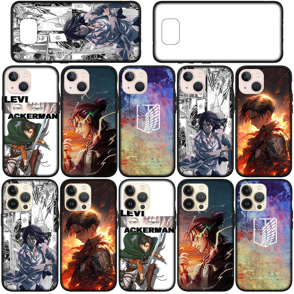 Для iPhone 16 15 Xiaomi Redmi Note 14 13 12 11 Pro Max X 8 16e Samsung Galaxy S25 S24 S23 Moto OPPO Huawei Levi Eren Jaeger Атака титанов чехол для телефона