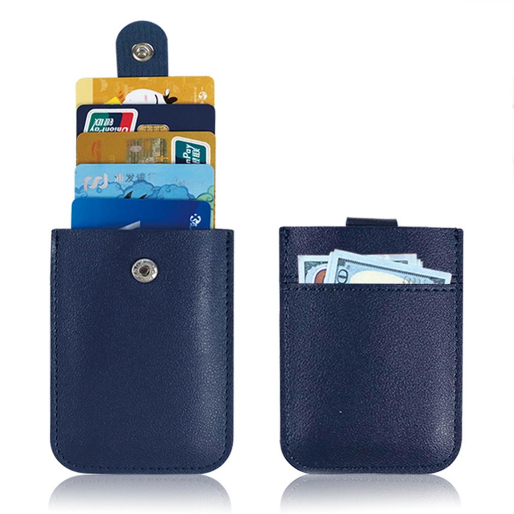 Тонкий повседневный держатель для кредитных карт для мужчин и женщин, кожаный кошелек для карт, деловой кошелек