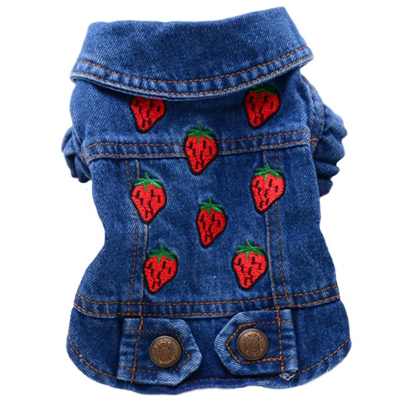 Домашняя кошка щенок собака одежда весна и осень жилет чем медведь померанский шпиц плюшевый принцесса джинсовый жилет куртка зима