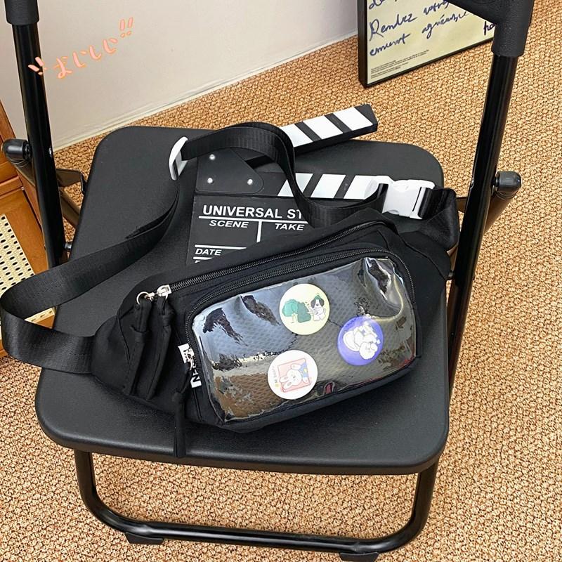 Японская нишевая сумка для младенца, сумка-боль, прозрачный значок, нагрудная сумка, сумка-мессенджер с дисплеем millet, студенческая поясная сумка