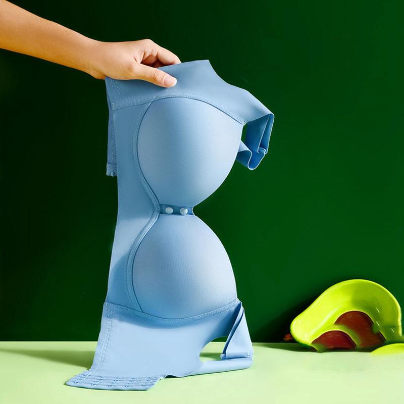 Seamless Bra Women's Large and Thin Underwear Full Cup Without Steel Ring Gathered Bra Solid Casual Bra Traceless Bra