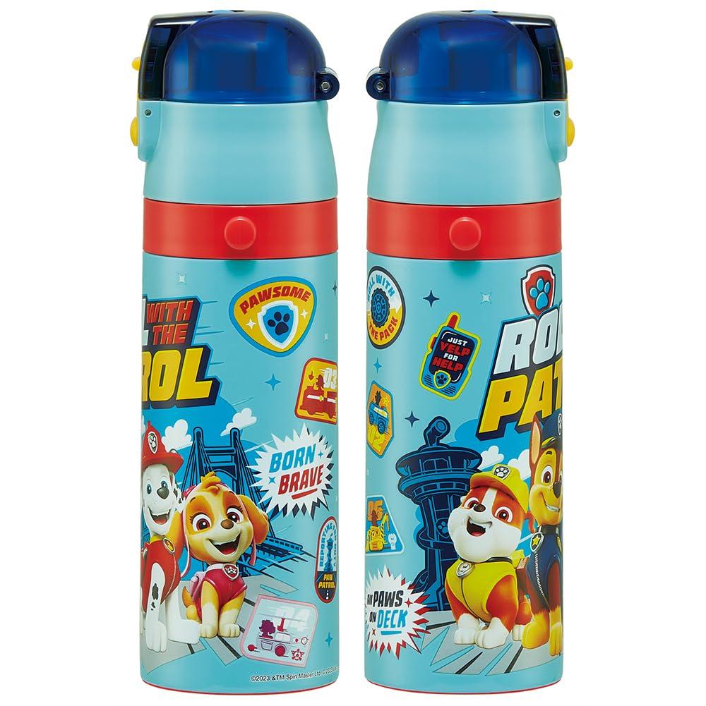 Skater Lightweight Stainless Steel Water Paw Patrol 24 for Includes Cup for Direct Stainless Kid-Friendly 2-Way Bottle, 430ml, Design, Kids, Drinking,