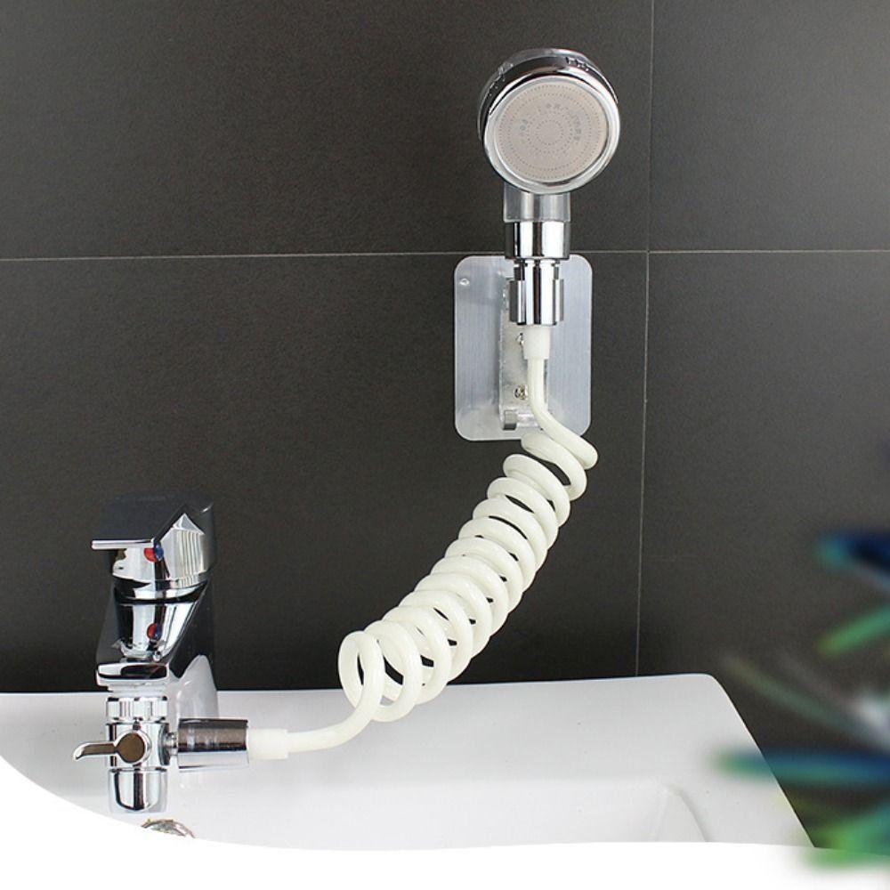 Spring-Shaped Sprayer Bathroom Accessories Tube Faucet Hose Shower Hose Extension Pipe Water Pipe