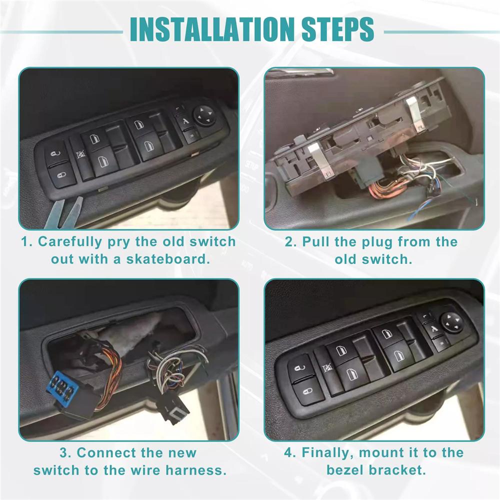 Front Left Window Switch For 2016-2019 Jeep Grand Cherokee 3.6L 5.7L 68319803A