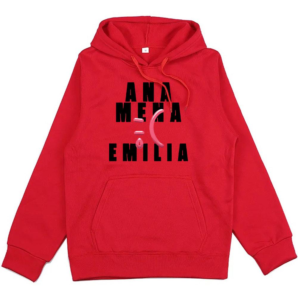 Ana Mena Emilia CARITA TRISTE Hoodies Streetwear Winter Men/Women Streetwear Graphic Clothes Hooded Fleece Unisex