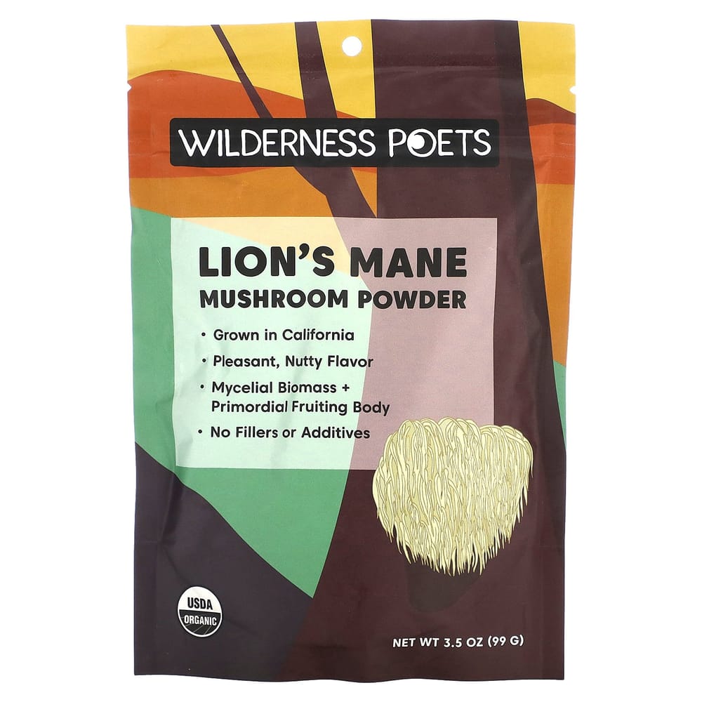 WildnessPoets Lion's Mane Mushroom Powder 99g (3.5oz)
