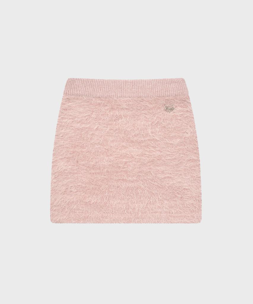 Pallet Hairy Knit Skirt Pink