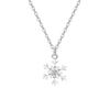 Ожерелье из стерлингового серебра 999 пробы с бриллиантом в виде снежинки: Элегантный, Универсальный Чокер с Нишевым Дизайном
