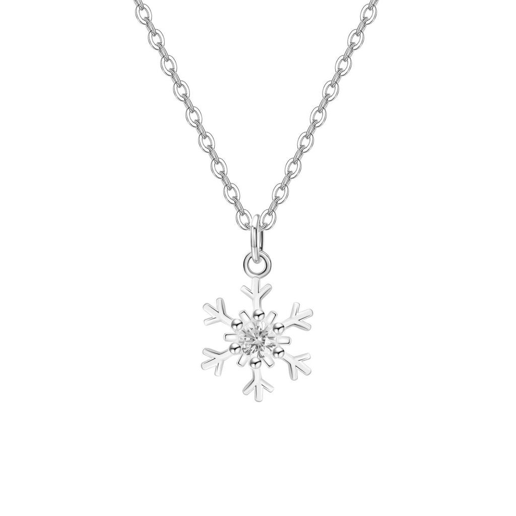 Ожерелье из стерлингового серебра 999 пробы с бриллиантом в виде снежинки: Элегантный, Универсальный Чокер с Нишевым Дизайном