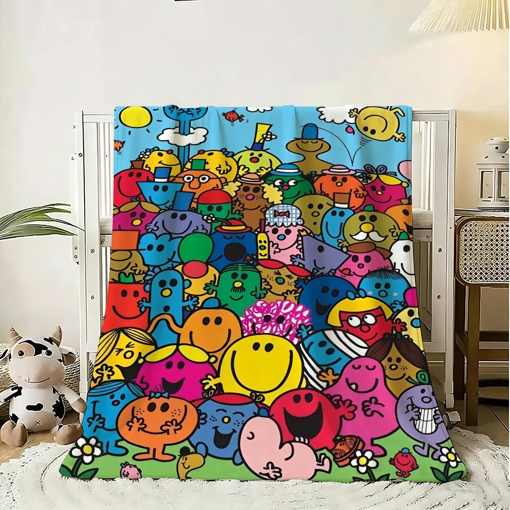 Плед Mr M-Men Little M-Miss, мягкий фланелевый плед, легкий дышащий летний плед для сна, для дома, путешествий, уютный декор