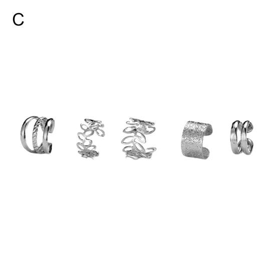 Серьги-клипсы с полыми листочками, непирсинговые ювелирные изделия, винтажные яркие блестящие серьги-поддельные хрящевые серьги для