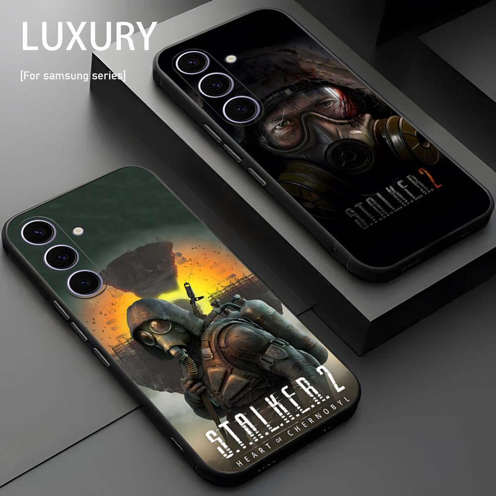 Крутой чехол для телефона S-Stalker 2 Hot Game для Samsung Galaxy S26 S25 S24 S23 S22 S21 Plus Ultra Note20 Мягкий Черный