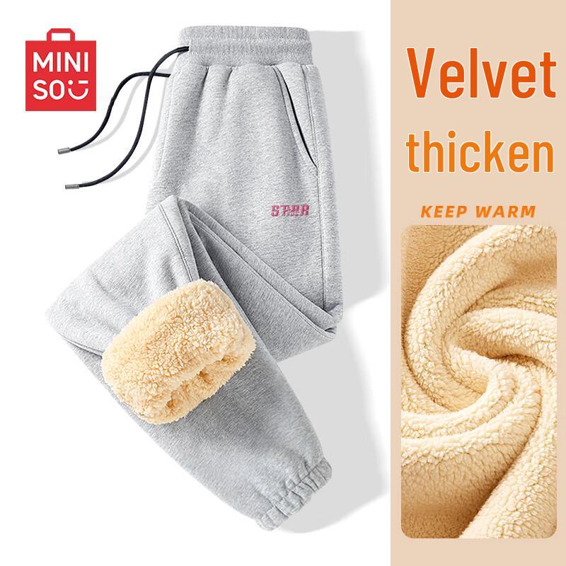 MINISO Мужские джоггеры с манжетами на подкладке из овечьей шерсти