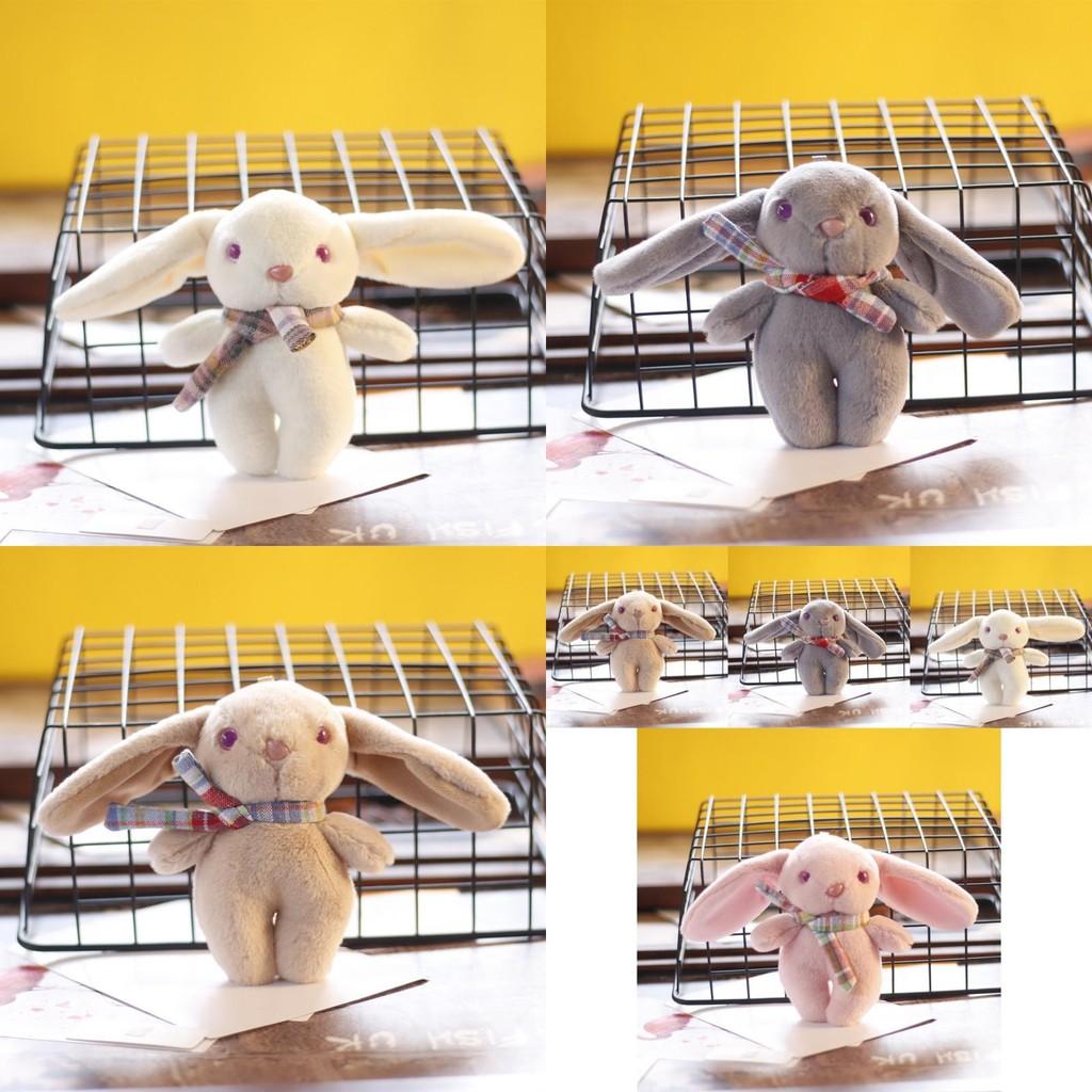 Adorable Plush Bunny Keychain Mini Stuffed Toy Cute Rabbit Bag Charm Pp Cotton