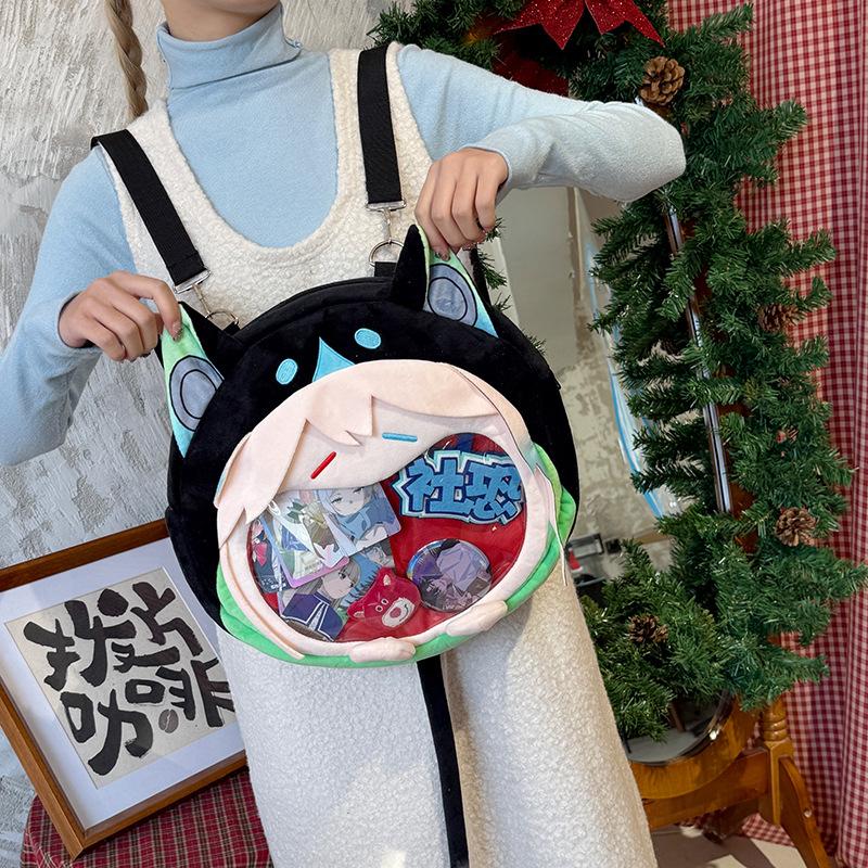 Студенческий тренд двухмерная девушка прозрачная большая сумка-боль новая японская милая девушка милая девушка рюкзак большой вместимости