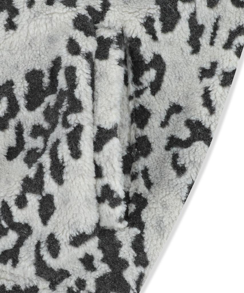 Yeseyesee Reversible Leopard Fleece Jacket Silver