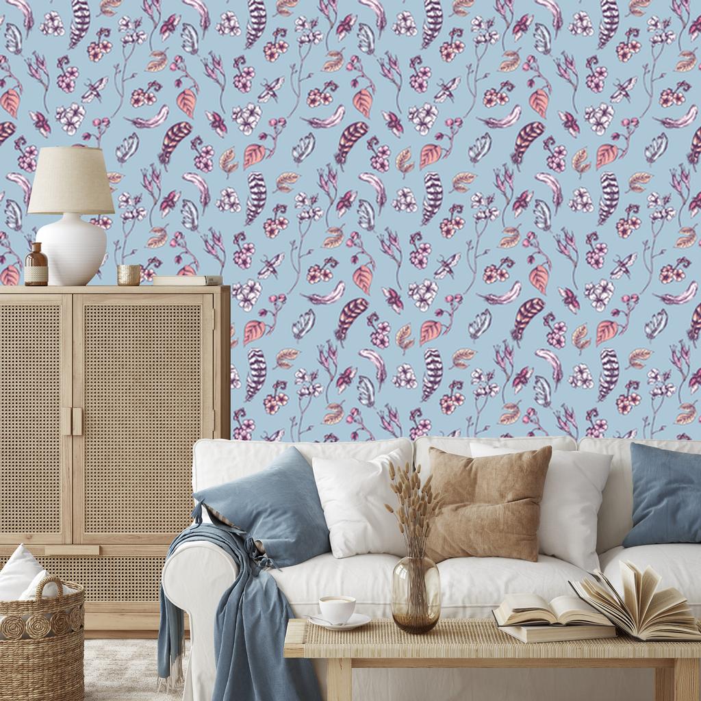 Wallpaper Decorative pattern in boho style for living room and bedroom 50x1000