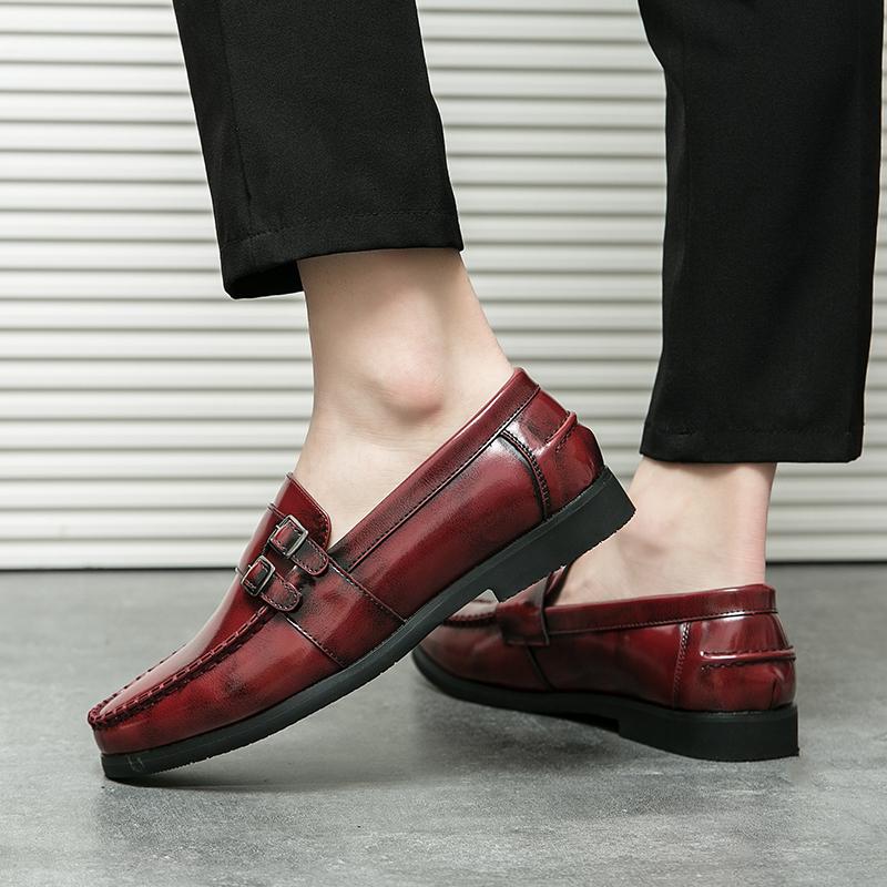 Fashion Extravagant Glossy Handmade Comfortable High-quality Leather Shoes Non Slip Men Advanced Casual Formal Business Office Loafers
