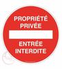 Aua Signaletique - 201429-R-a-230 - Panneau Propriete Privee Entree Interdite - 230 Mm, Aluminium Dibond 3mm