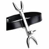 Stainless Steel Punishment Posture Collar Leather Fork  Restraints Collars & Leashes